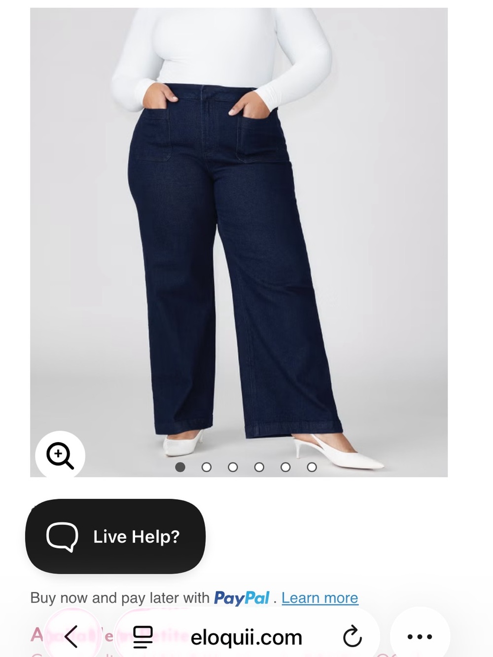 Eloquii Dark Wash Trouser Jeans